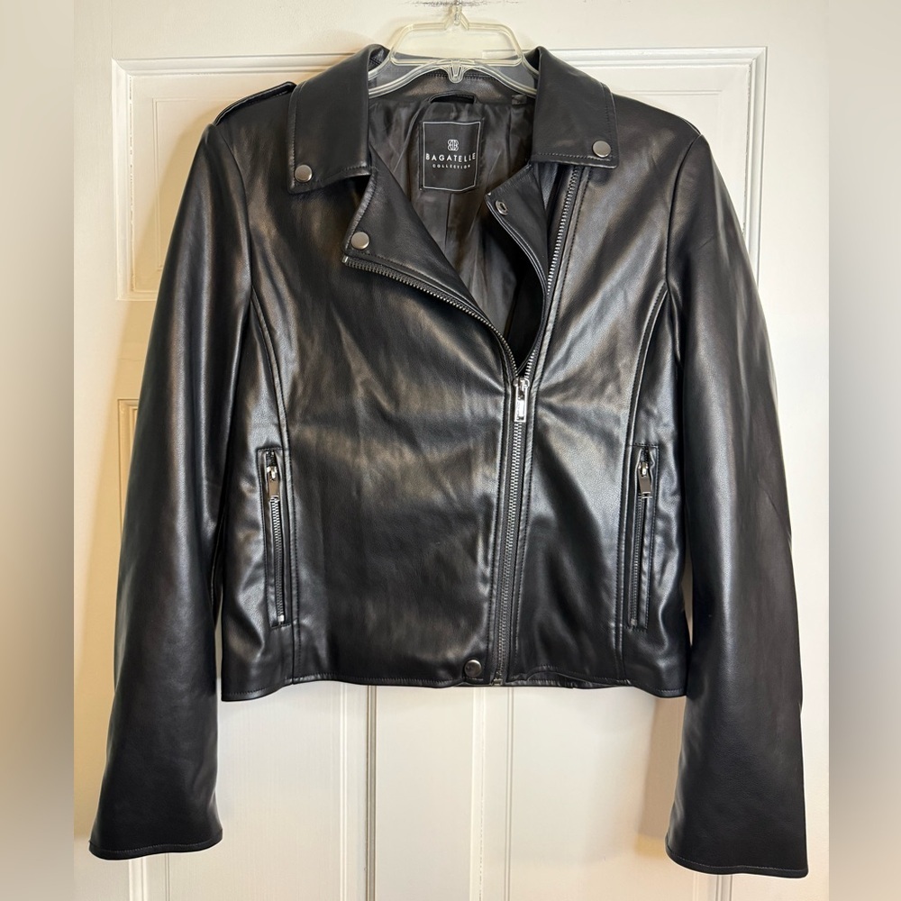 Bagatelle Faux Leather Biker Jacket